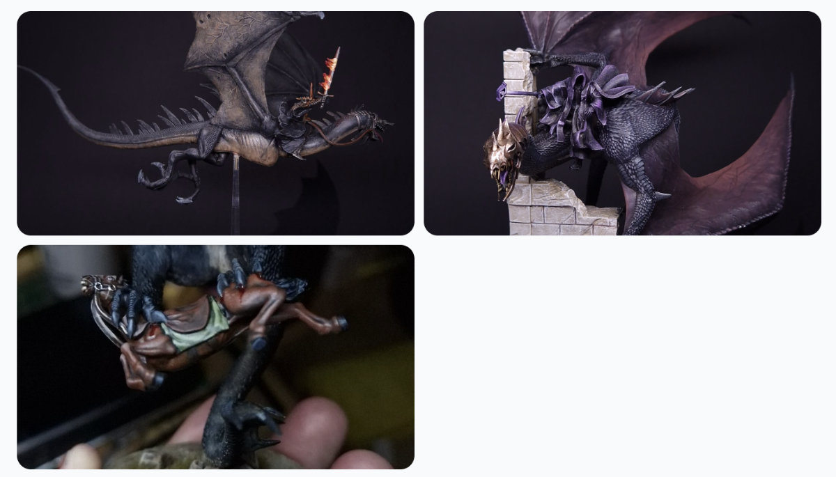 Screenshot of the "Grid" layout option for a set of images within an article